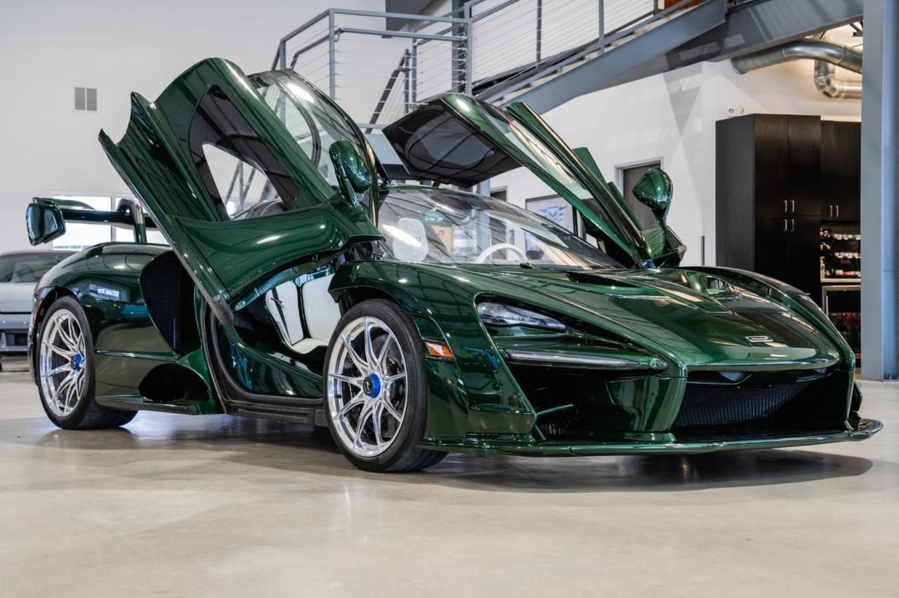 Custom-built 2019 McLaren Senna in “Fux Green” offered for sale