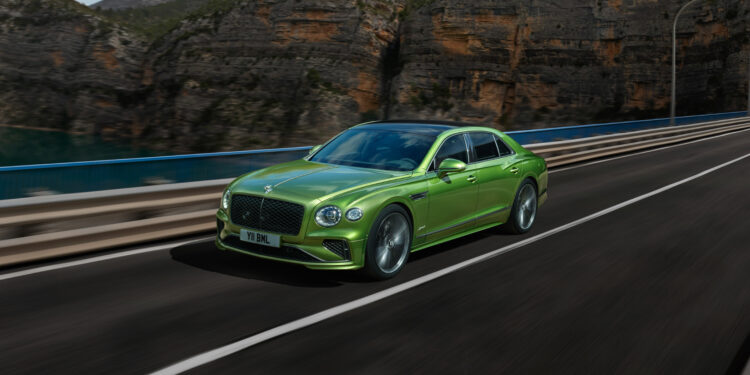 An image of a Bentley Flying Spur on the road.