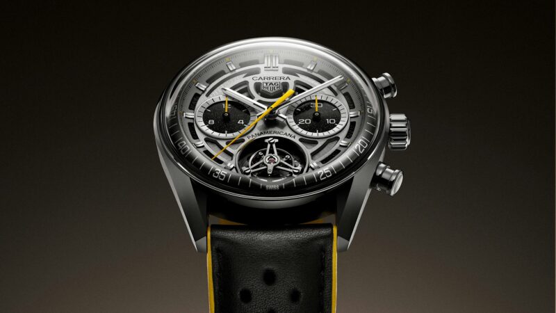 An image of a TAG Heuer Carrera Chronograph Tourbillon x Porsche Panamericana.