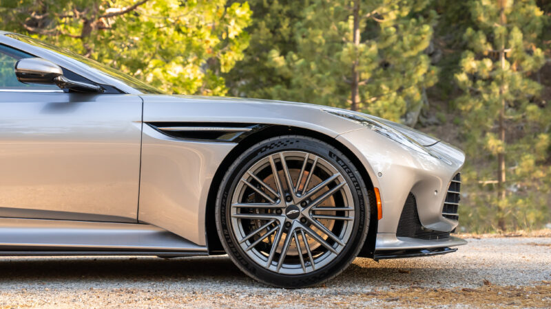 A close-up shot of a car's front end.