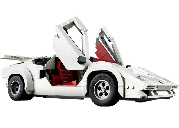 Discover this LEGO model of an automotive-inspired white sports car, complete with open gullwing doors, detailed red interior, and realistic wheel design. Perfect for car enthusiasts looking to expand their LEGO sets collection.