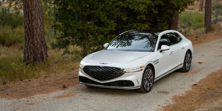 An image of a 2024 Genesis G90 parked outdoors.