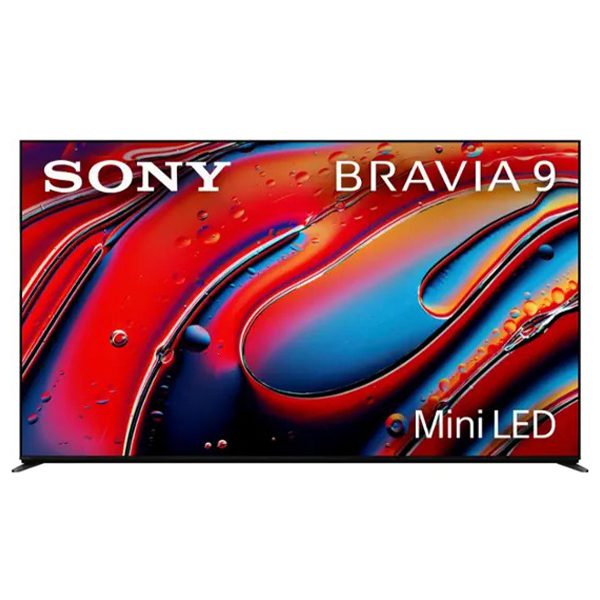 Sony Bravia 9 Mini LED TV with a colorful abstract red and blue design on the screen promises the ultimate viewing experience. Look out for the biggest savings during Black Friday 2024 to upgrade your home entertainment setup like never before.