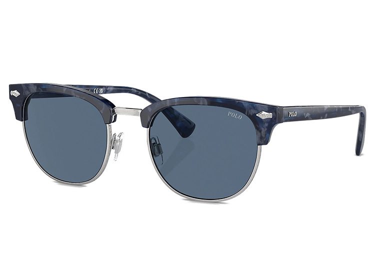 These dark-tinted sunglasses, featuring blue marbled frames with a metallic bridge and temples, are a chic addition to any 2024 Holiday Gift Guide. Keep an eye out for these stylish shades in the upcoming duPont REGISTRY.