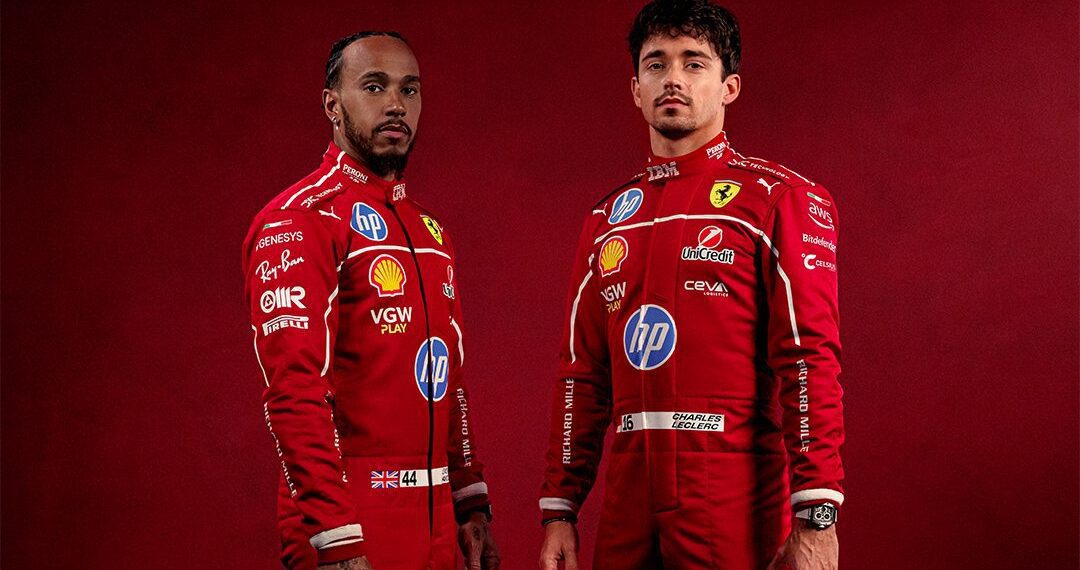 Lewis Hamilton & Charles Leclerc Unveil 2025 Scuderia