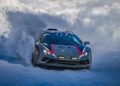 In Livigno, a Lamborghini slices through the snow, kicking up a plume of powder in an exhilarating Snow Driving Experience.