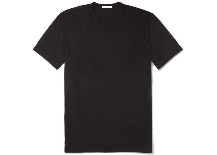 Experience the timeless style of the Wheels x Wardrobe collection with this plain black short-sleeve T-shirt, elegantly set against a crisp white background.