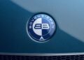 Close-up of a car badge featuring the word "Bovensiepen" and a stylized "BB" logo on a blue and white circular background, highlighting the Bavarian-Italian GT heritage.