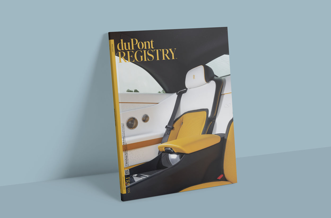 The June 2025 issue of duPont REGISTRY features a cover image showcasing a luxury car's yellow and white interior set against a light blue background.