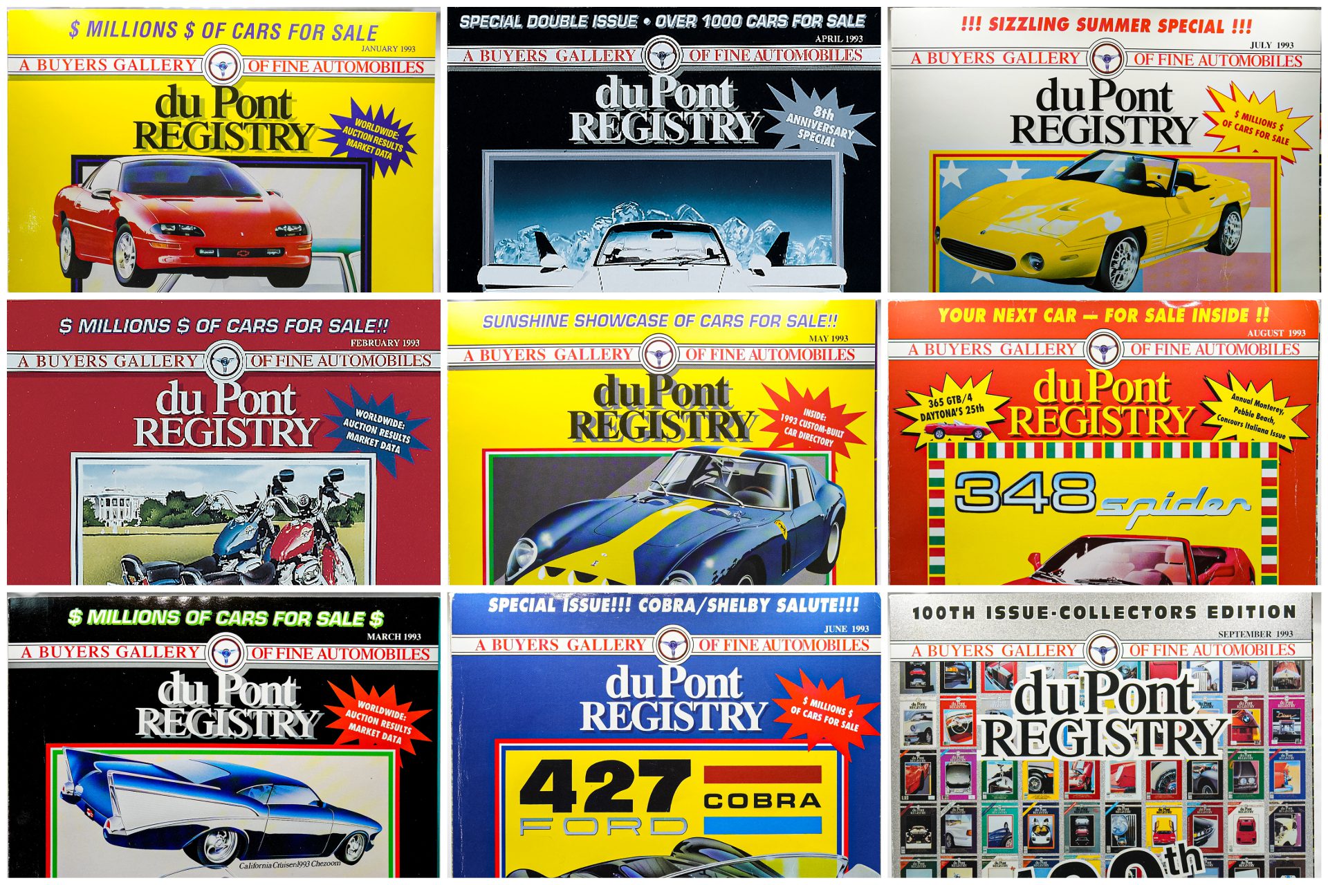 Thumbnail image for duPont REGISTRY 40th Anniversary – Cover Cars: 1993