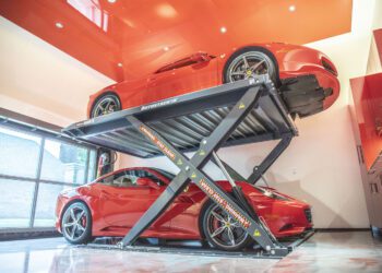 Autostacker’s sleek scissor lift design looks great in any garage while saving space.