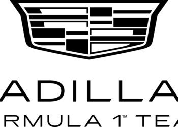 Black and white logo featuring a stylized Cadillac crest above the words "Cadillac Formula 1 Team" in bold, modern lettering.