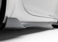 Close-up view of the lower side panel and rear wheel of a white car, featuring the “911 Turbo S” badge and aerodynamic side skirt—Gunther Werks Goes Modern: Meet GW9’s Carbon-Clad 992 Turbo S refinement on full display.