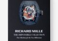 A sleek black coffee table book cover featuring a detailed Richard Mille watch, titled "Richard Mille: The Impossible Collection – Time Machines for the New Millennium" by Assouline.