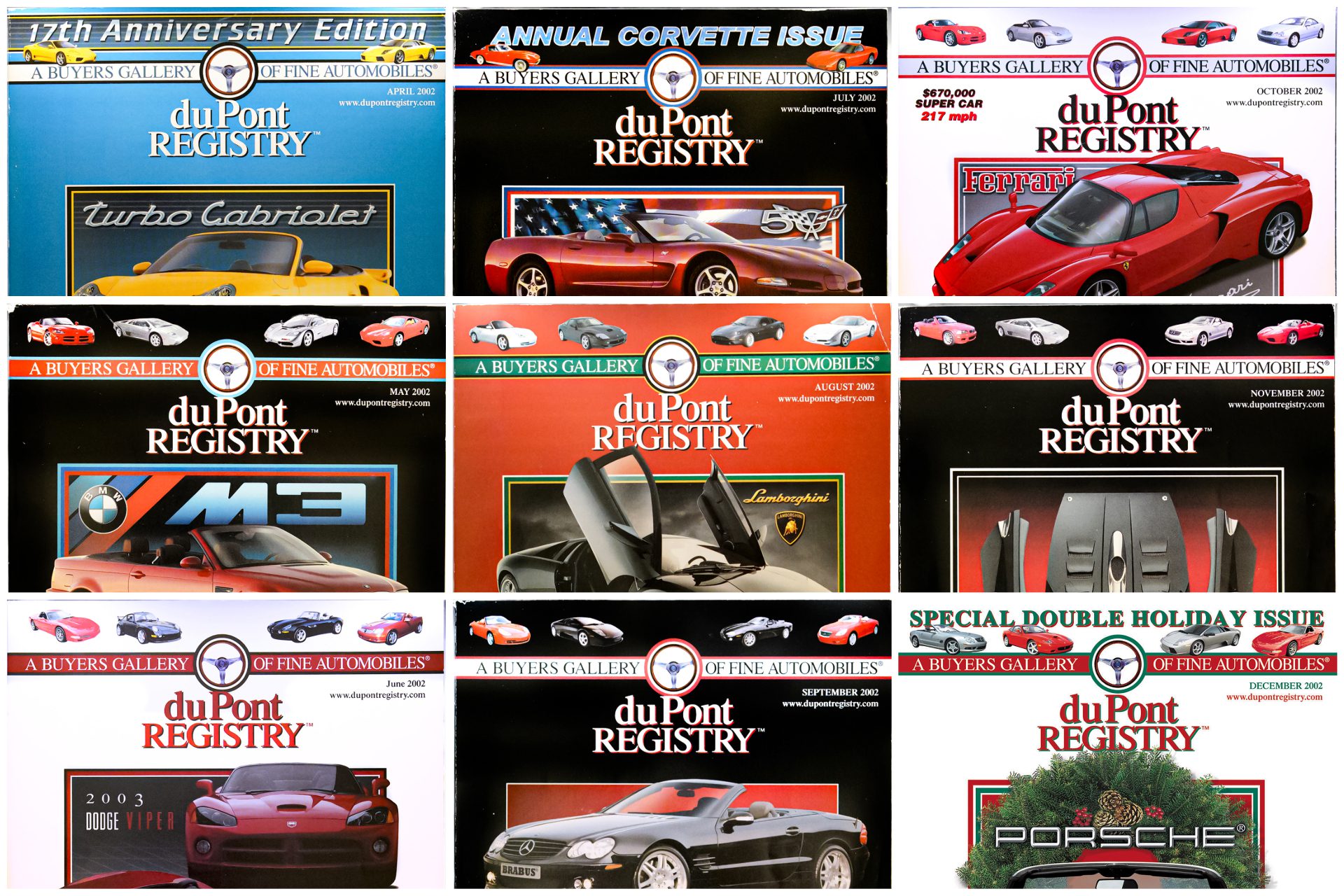 Featured image for duPont REGISTRY 40th Anniversary – Cover Cars: 2002
