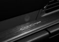 Close-up of a car dashboard trim with "Club Coupe" and "Limited to 60 cars worldwide" engraved on brushed metal, showcasing the Limited-Run 2026 911 Carrera T Club Coupe that celebrates 70 years of the Porsche Club of America.