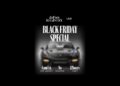 A blurred sports car with text: "12 Hour Black Friday Sale: duPont REGISTRY Live to offer a highly-spec, track-bred machine with just 75 miles. Black Friday Special launches at 6am EST, no reserve, 12 hours only.