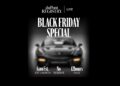 A blurred sports car with text: "12 Hour Black Friday Sale: duPont REGISTRY Live to offer highly-spec, track-bred machine with just 75 miles. Special launch at 6am EST, no reserve—12 hours only.